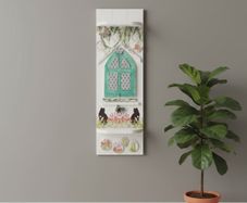 Whimsical hobbit/fairy door shelf unit