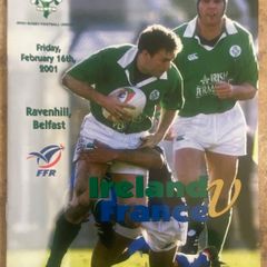 Very Rare 2001 Ireland v France - 'A' International Match Programme