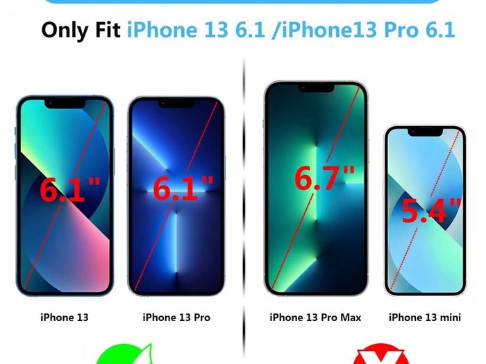 For iPhone 13 / 13 Pro Tempered Glass Screen Protector Saver Cover Case Friendly