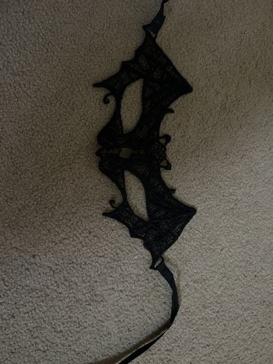 Fake Nose Halloween Costume/Red Mouth Mask/Nose & mouth mask/ black cut  out eye mask