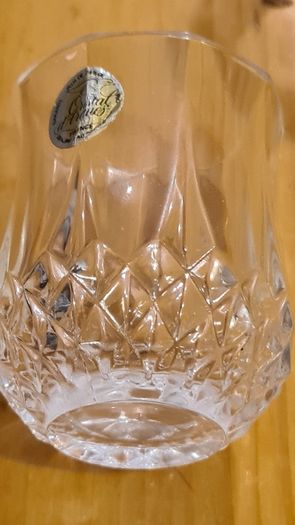 6 X Beautiful Crystal D'arques Small Sherry Glasses In Mint Condition.