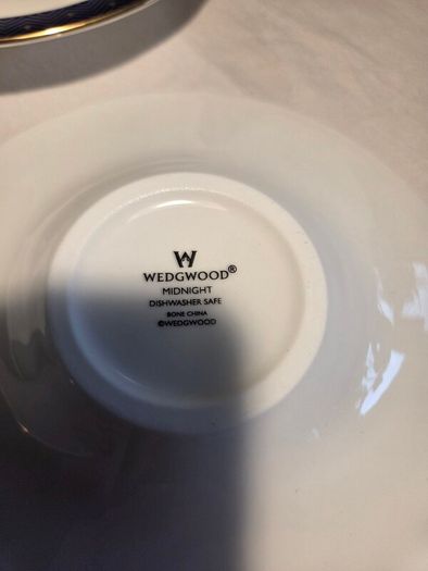 Wedgwood China Midnight design tea cup and saucer duo. Perfect.