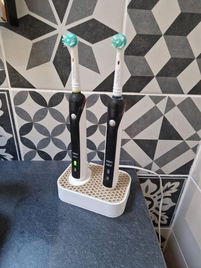 Electric Toothbrush Charging & Storage Stand 2 Toothbrush Holder