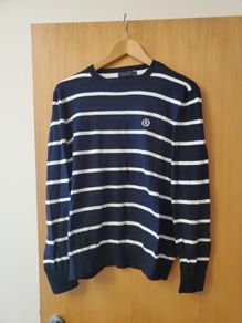 Henri Lloyd Navy & White Striped Jumper