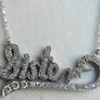 Vintage Sterling Silver 925  Sister,  Necklace with White Sapphire length 16" - 8,9g Image 4