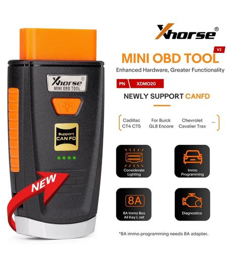 Xhorse Mini Obd Tool V2 Pn Xdmo20 Support Canfd Immo Programming