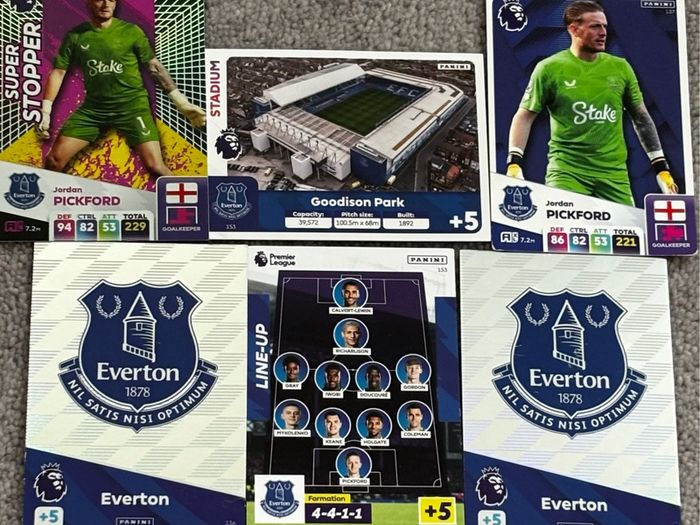 5 Everton match attack cards