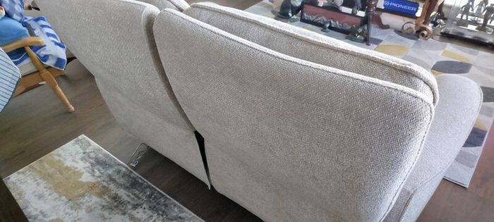 2 Seater Electric Recliner Sofa Cream Fabric 1 Year Old Excellent Condition