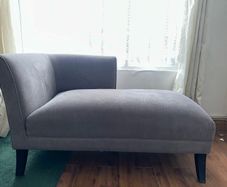 Grey chaise lounge