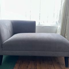 Grey chaise lounge