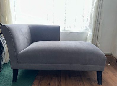 Grey chaise lounge