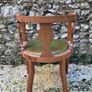 Vintage walnut & leather tub chair Image 3