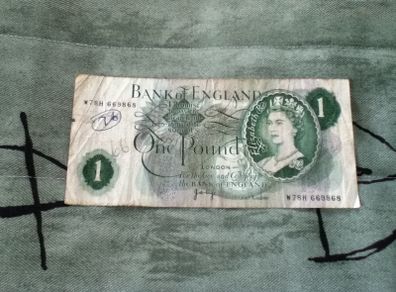 Bank of England 1 Pound Bank Note Collectable