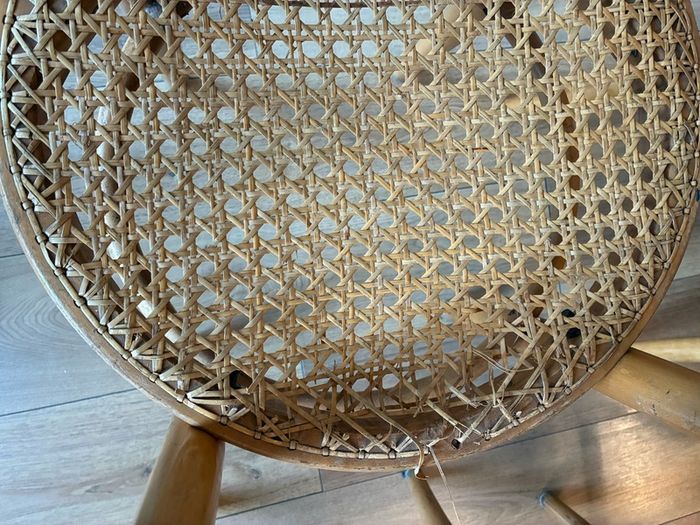 Set of 4 vintage Thonet bentwood cane bistro chairs