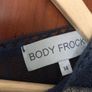 Body Frock Louisa Navy Lace Pleated Midi Dress with Slip, Size 14 (fits 10-12), Occasion/Wedding Guest Image 4
