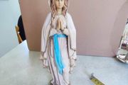 Vtg Malsiner Italy Virgin Mary Madonna Religious Catholic Praying Figurine 9.5 inches.