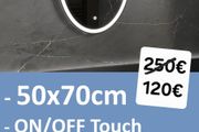 LED Bathroom Mirror Antifog 50x70cm Bright