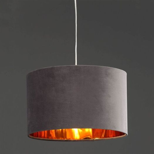 Lux Metallic Velvet fabric Grey/Gold Shade