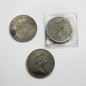 Three Queen Elizabeth II And Philip 20th November 1947-1972 Wedding Anniversary Coins