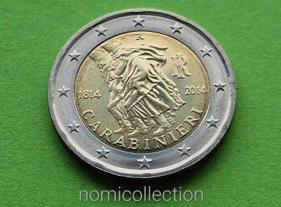 Italy 2014 year Uncirculated 2 Euro coin.