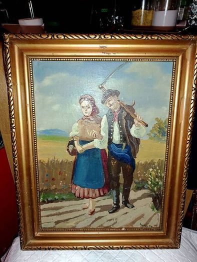 Harvest -oil painting on board
