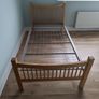 Two Matching Wooden Single Beds: Pine and White Image 7