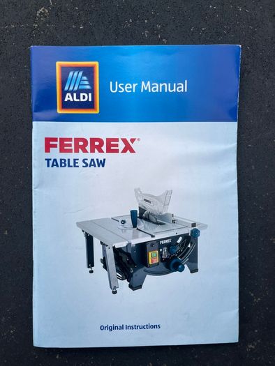 Aldi Ferrex 8" 220 - 240V 50Hz 1200W Table Saw - TS80 91891
