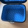 Navy leather vanity case Image 3