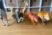 6 safari animal figurines