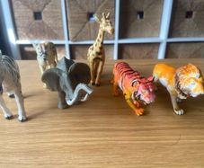 6 safari animal figurines