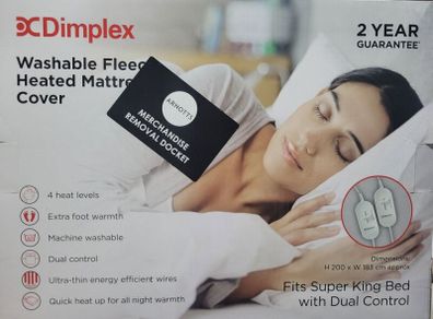 Super King Dimplex Fleece lined Elecric blanket