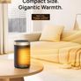 Dreo Electric Heater, 1500W Energy Efficient Space Room Heater, Upgrade Remote Portable Ceramic Fan Heaters, Thermostat, 3 Modes 12H Timer, Overheat & Tip Over Protection, for Bedroom, Atom 316, Gold Image 2