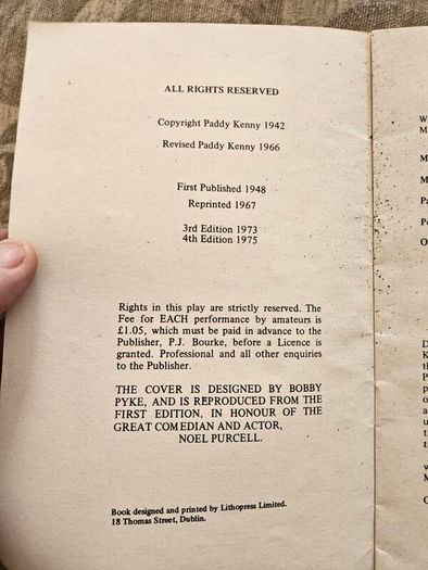 O'Dea Laughs. A Selection Of Jimmy O' Dea Sketches. Plus The Pawn Shop By Paddy Kenny.both.  First Edition Paperback In Fair Condition   See Photos For Same.