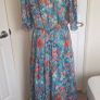 Kate & Pippa Teal Floral Boho Maxi Dress Size M Summer Occasion Dress Image 3