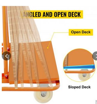 Drywall Cart Plaster Board Wheeled Trolley 1360kg Durable Panel Casters