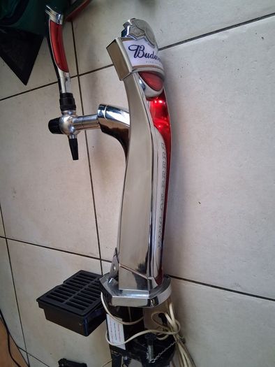 Chrome Budweiser Beer tap drip tray lights up