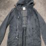 pull and bear men faded navy blue small but long jacket Image 2