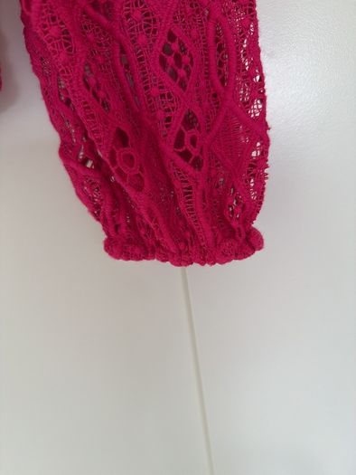 Sezane hot pink blouse
