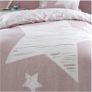 Kids Super Star Duvet Cover Set Single | Blush Pink Star Bedding Set with Pillowcase | Soft Polycotton Reversible Bed Set for Boys & Girls Bedroom Image 3