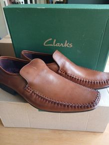 clarks  mens leather shoes