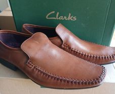 clarks  mens leather shoes