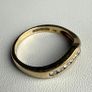 9ct gold real diamond ring size L free post quick sale Image 3