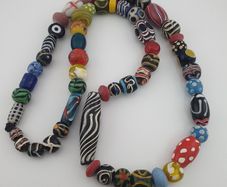 Antique Venetian Style MultiColor Mix Glass Beads Necklace