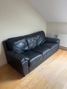 Black Leather Sofa