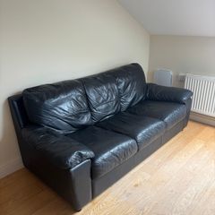 Black Leather Sofa
