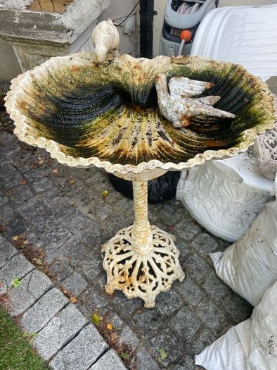 Wrought iron  bird bath