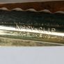 Gold plated tie clip with textured detail Image 7