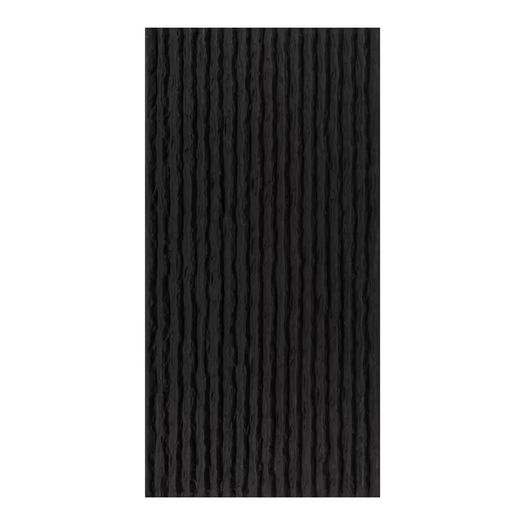 PU Stone Wall Panel Ribbed Surface Black 120x60cm