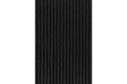 PU Stone Wall Panel Ribbed Surface Black 120x60cm