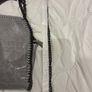 Silver grey Italian leather bag Image 5
